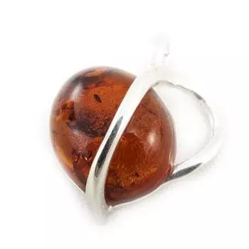 Les Trsors De Lily [J2125] - Серебряный кулон «Любовь» из янтаря