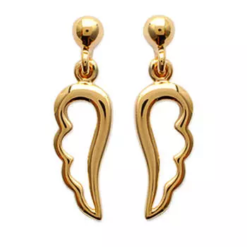 Les Trsors De Lily [J3111] - Позолоченные серьги Angel Wings - 20x6 мм