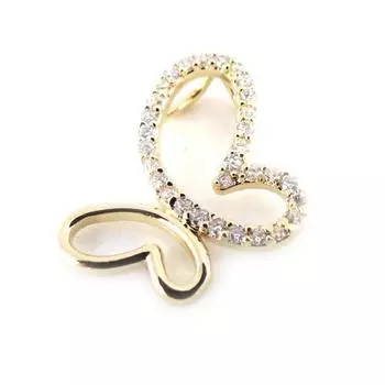 Les Trsors De Lily [J3530] - Позолоченный кулон «Бабочка»