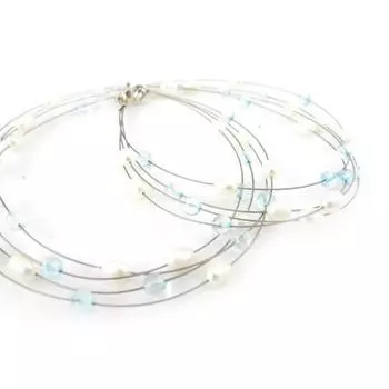 Les Trsors De Lily [J3546] - Дизайнерское колье Mineralia сине-белое