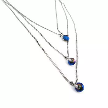 Les Trsors De Lily [J3630] - Ожерелье «Минералия» синее