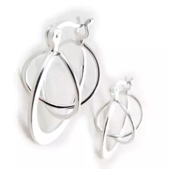 Les Trsors De Lily [J3870] - Серебряные серьги-кольца «Хореография»
