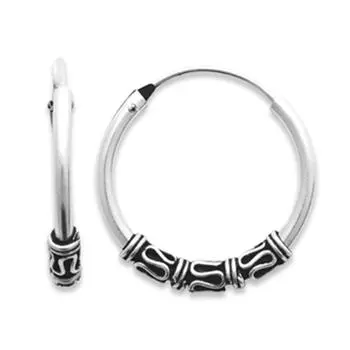 Les Trsors De Lily [J3878] - Обручи из состаренного серебра «Тайское» серебро - 1,8 см 2 мм