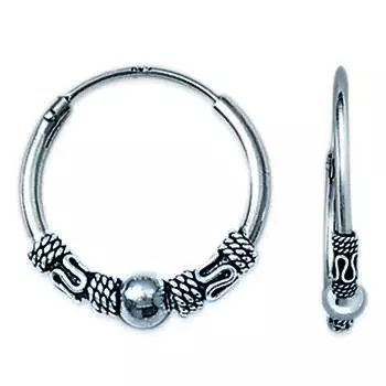 Les Trsors De Lily [J3881] - Серебряные серьги-кольца Тайский - 1,8 см 3 мм