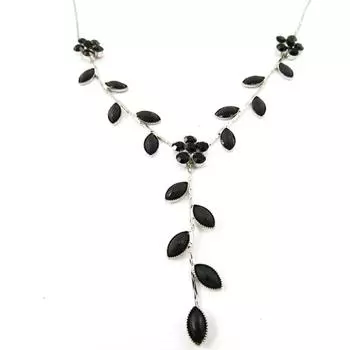 Les Trsors De Lily [J4017] - Дизайнерское колье Цветочный рай черный
