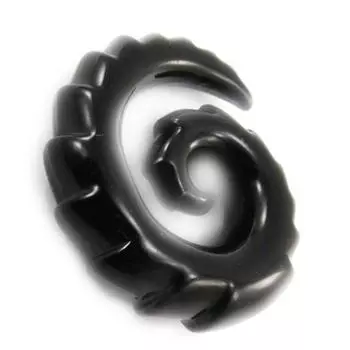 Les Trsors De Lily [J4119] - Черная акриловая спираль 8 мм