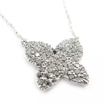 Les Trsors De Lily [J5242] — Белое серебряное колье Butterfly Sublime