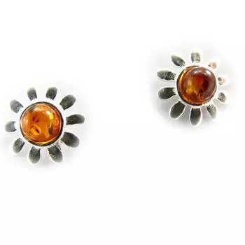Les Trsors De Lily [J5651] - Серебряные серьги с янтарем «Вдохновение»