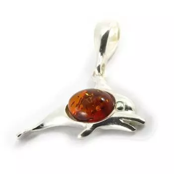 Les Trsors De Lily [J5653] - Pendentif Argent Dauphin Ambre