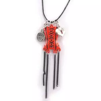 Les Trsors De Lily [J6078] — красное дизайнерское колье «Французский канкан»