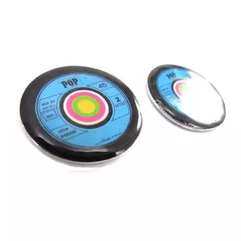 Les Trsors De Lily [J6730] - Дизайнерские серьги Blue Disc Pop Art