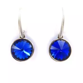 Les Trsors De Lily [J6808] - Серьги дизайнерского Sissi с синим сапфиром.