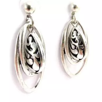 Les Trsors De Lily [J6820] - Дизайнерские серьги Cungonde серебро.