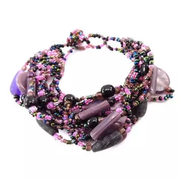Les Trsors De Lily [J7026] - Пурпурный дизайнерский браслет Calcutta