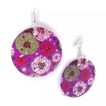 Les Trsors De Lily [J7118] — дизайнерские серьги Vahin фиолетового цвета