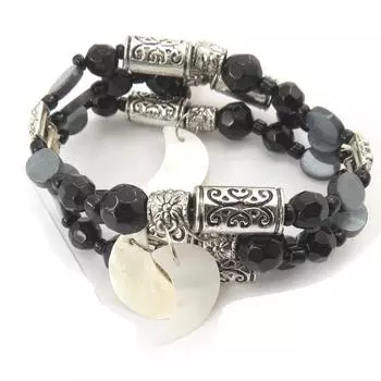 Les Trsors De Lily [J7764] - Дизайнерский браслет Scarlett черно-серый