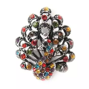 Les Trsors De Lily [J8014] - Дизайнерское кольцо «Величественный павлин»