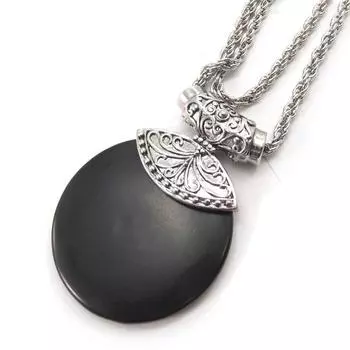 Les Trsors De Lily [J8071] - Колье Килиманджаро черное серебро (дерево)