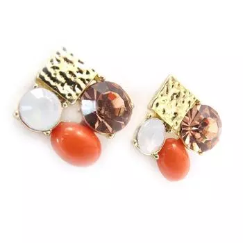 Les Trsors De Lily [J8598] - Дизайнерские серьги Sissi золотисто-оранжевый