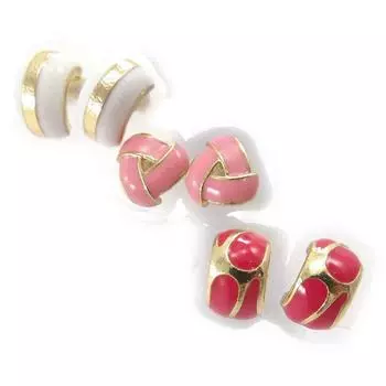 Les Trsors De Lily [J8668] - 3 пары бело-розовых красных хомутов Scarlett.