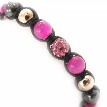 Les Trsors De Lily [J8706] - Этнический браслет Шамбала розовый