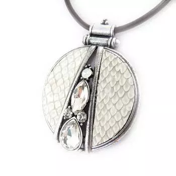 Les Trsors De Lily [J9195] - Серебристо-серое ожерелье «Килиманджаро»