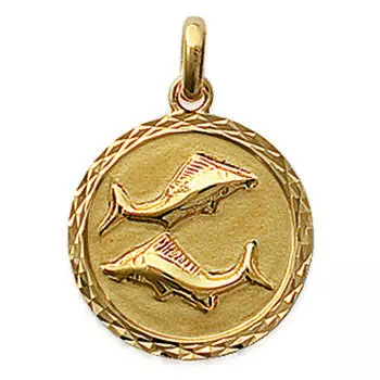 Les Trsors De Lily [J9406] - Позолоченный кулон «Рыбы» - 17 мм