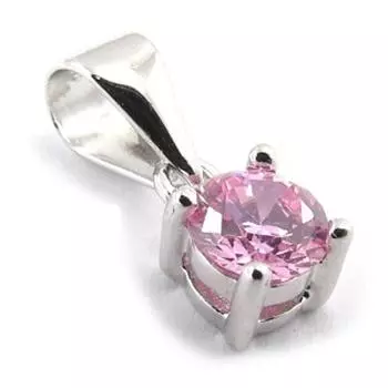 Les Trsors De Lily [J9537] — Розовый серебряный кулон «Essential», 5 мм