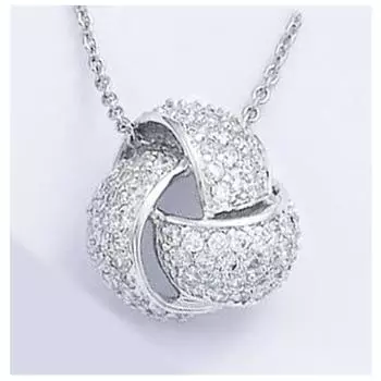 Les Trsors De Lily [J9557] - Серебряное колье Богиня белое серебро (родий) - 15 мм