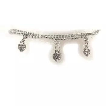 Les Trsors De Lily [K0652] - Ножной браслет с цепочкой Cristal love white