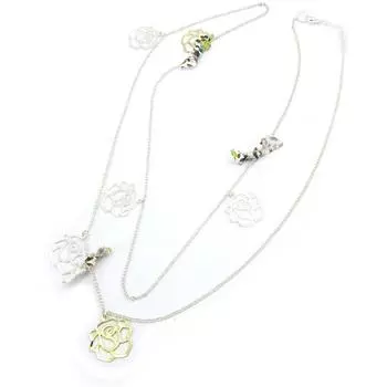 Les Trsors De Lily [K0978] - дизайнерское колье Rosa Romantica из серебра и золота