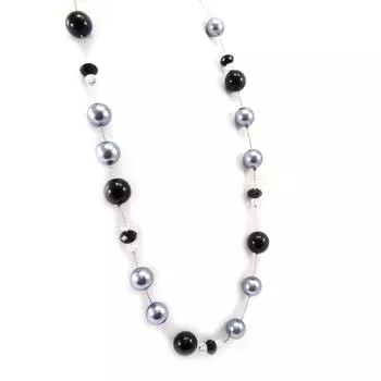 Les Trsors De Lily [K3266] - Длинное колье Scarlett серо-черный