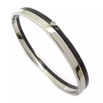 Les Trsors De Lily [K3372] - стальной браслет «Хореография» черного серебра