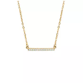 Les Trsors De Lily [K3727] - Gold Plated Necklace Goddess white gold - 20x2 mm