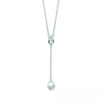 Les Trsors De Lily [K3745] - Серебряное ожерелье Сисси белое серебро (родированное покрытие) - 50x6 мм