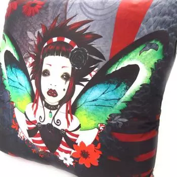 Les Trsors De Lily [K5381] - Подушка декоративная Fairy Dreams красно-черная