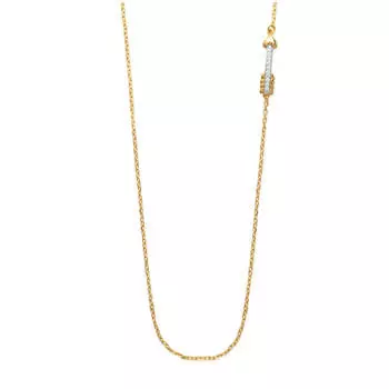 Les Trsors De Lily [K5889] - Колье с позолотой Стрела Купидона белое золото - 20x4 мм