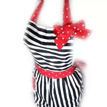 Les Trsors De Lily [K6093] - Дизайнерский фартук Hostess чёрно-красный.