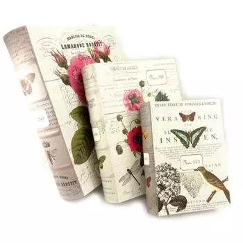 Les Trsors De Lily [K6170] - Трио серо-бежевых ящиков для хранения «Ботанический сад» серый