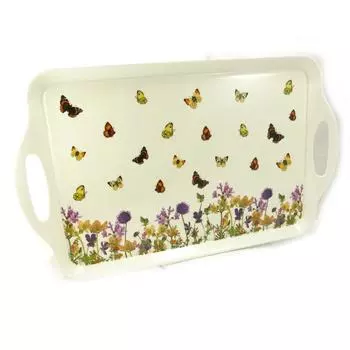 Les Trsors De Lily [K6181] - Поднос большой Romantic Butterflies разноцветный бежевый - 47x29 см
