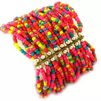 Les Trsors De Lily [K6533] - Дизайнерский браслет Calcutta многоцветный розовый