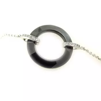 Les Trsors De Lily [K6614] - Серебряный браслет Sissi черного цвета из керамики