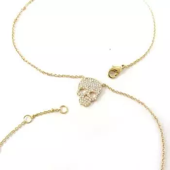 Les Trsors De Lily [K6683] - Позолоченное ожерелье «Голова черепа»