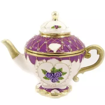 Les Trsors De Lily [K6857] - Фиолетовая шкатулка для драгоценностей цвета слоновой кости Teapot
