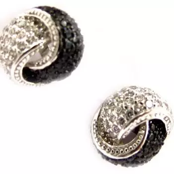 Les Trsors De Lily [K7172] - Серебряные серьги «Sissi» черно-белые