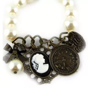 Les Trsors De Lily [K9238] - Дизайнерский браслет Cameos слоновой кости