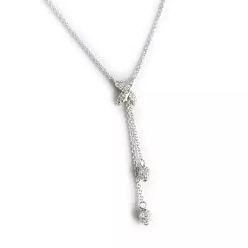 Les Trsors De Lily [K9512] - Белое серебряное ожерелье «Богиня»