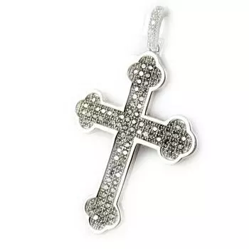 Les Trsors De Lily [K9545] - Серебряный кулон с белым крестом