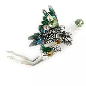 Les Trsors De Lily [K9765] - Зеленая дизайнерская брошь Fairy Dreams