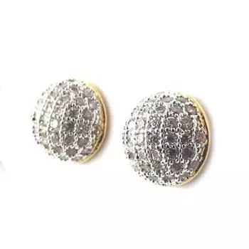 Les Trsors De Lily [L0490] - двухцветные позолоченные серьги Goddess